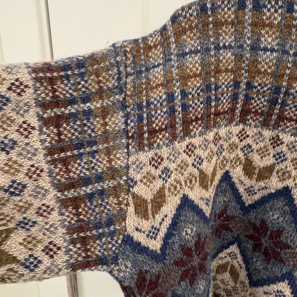 Vintage Scottish Shetland Wool Knit Alpine Club Room Sweater Size Large - Picture 3 of 15